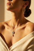 Vintage Blue Enamel Swan Pearl Matching Jewelry Set, Victorian Cameo Drop Earrings & Pendant Necklace