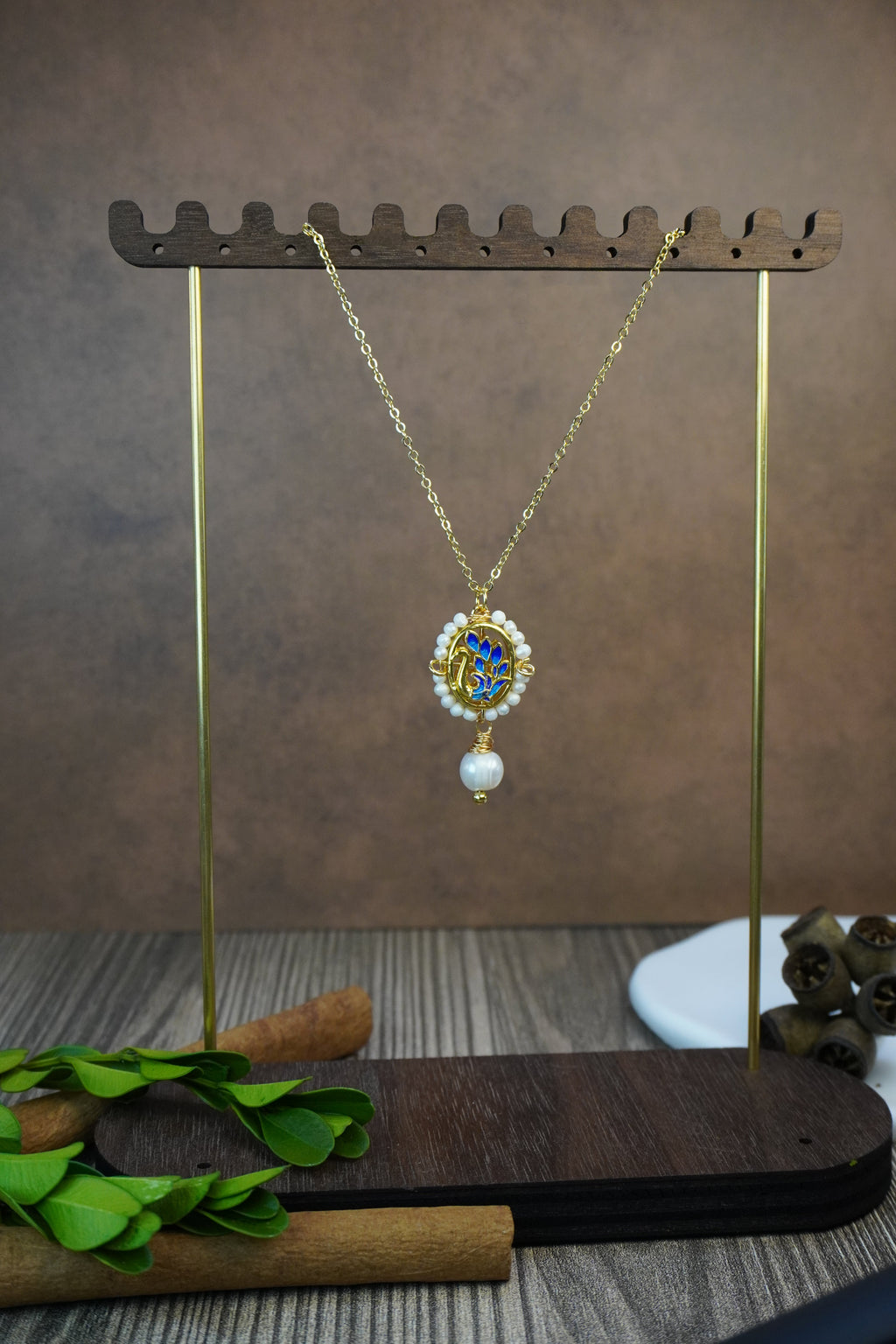 Vintage Blue Enamel Swan Pearl Matching Jewelry Set, Victorian Cameo Drop Earrings & Pendant Necklace